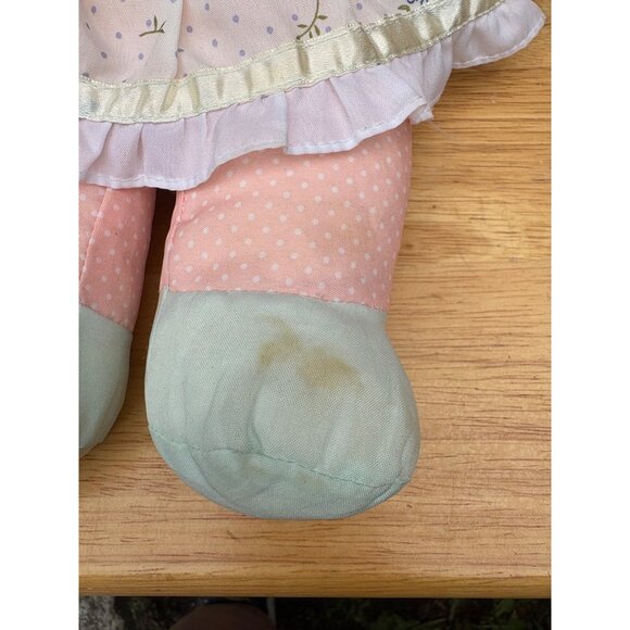 Holly Mine 1987 Plush Doll With Pink Polka Dot Outfit & Mint Green Hair 15" - Picture 6 of 14